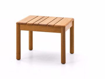 BARCODE - Square teak garden side table by Varaschin