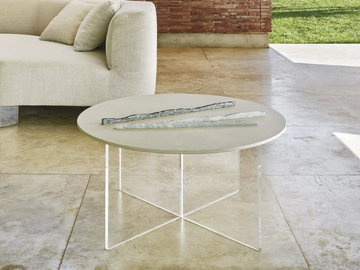 BELT AIR - Round PMMA garden side table by Varaschin