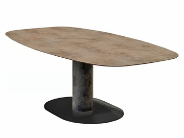 BIG - Oval steel garden table by Varaschin
