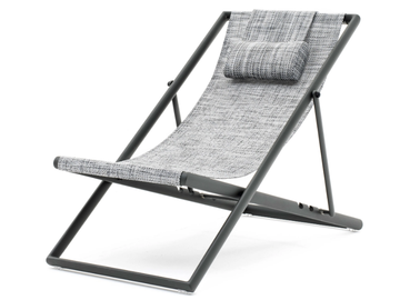 CLEVER - Folding powder coated aluminium deck chair by Varaschin