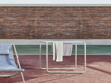 CLEVER - Standing powder coated aluminium towel rack by Varaschin