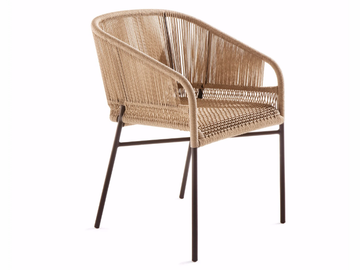 CRICKET - Powder coated aluminium chair with armrests by Varaschin