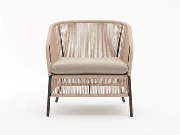 CRICKET - Synthetic fibre garden armchair with armrests by Varaschin