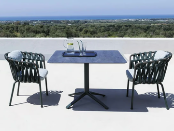 EMMA - Square aluminium garden table by Varaschin
