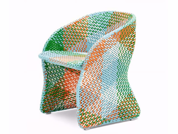 MAAT - Garden synthetic fibre easy chair with armrests by Varaschin