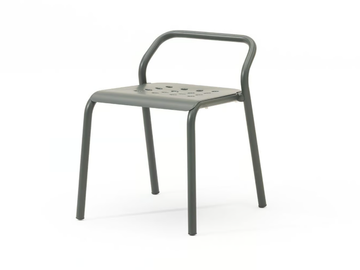 NOSS - Stackable aluminium garden chair open back by Varaschin