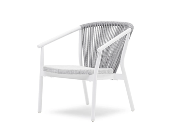 SMART - Garden stackable powder coated aluminium easy chair with armrests by Varaschin