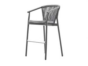 SMART - High powder coated aluminium stool with footrest by Varaschin