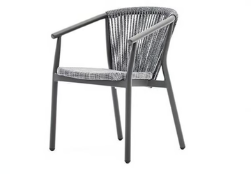 SMART - Powder coated aluminium garden chair with armrests by Varaschin