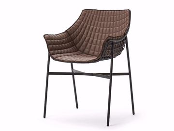 SUMMER SET - Steel garden chair with armrests by Varaschin