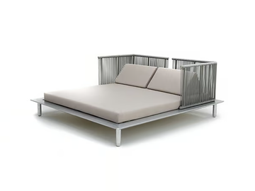 SUNMOON DAYBED - Acrylic and aluminium garden bed by Varaschin