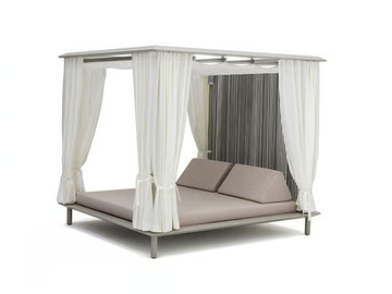 SUNMOON GAZEBO - Canopy acrylic and aluminium garden bed by Varaschin