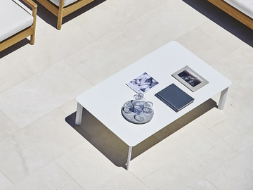 SYSTEM - Rectangular garden side table by Varaschin