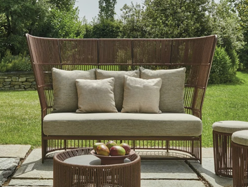 TIBIDABO - High-back sofa with synthetic fiber weaving by Varaschin