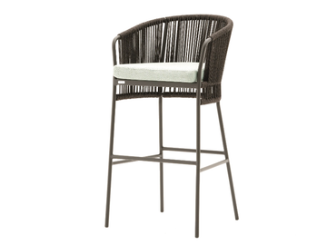 TIBIDABO - High powder coated aluminium garden stool by Varaschin