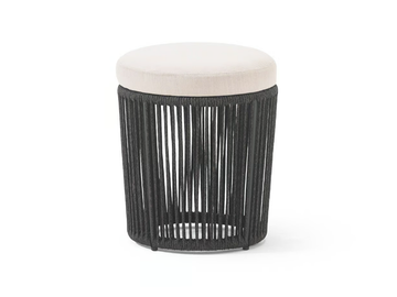 TIBIDABO - Round powder coated aluminium garden pouf by Varaschin