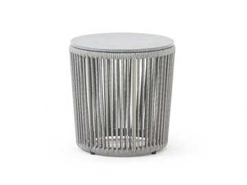 TIBIDABO - Round rope garden side table by Varaschin