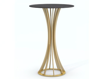 BOOMERANG - Round steel high table by Vela Arredamenti