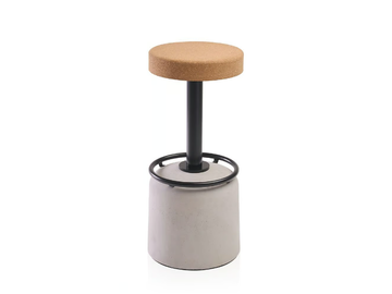 BOTERO CONCRETE - Cement barstool with footrest by Vela Arredamenti