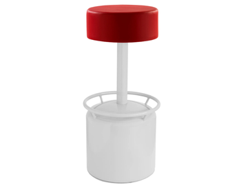 BOTERO - Iron stool with integrated cushion by Vela Arredamenti