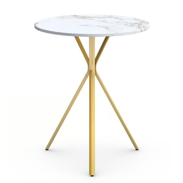 CURVA - Round iron contract table with 3-star base by Vela Arredamenti