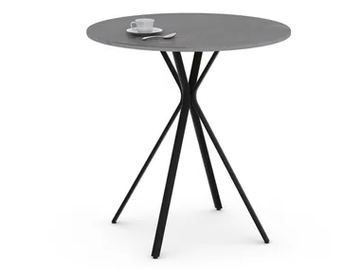 CURVA - Round iron table with 4-star base by Vela Arredamenti