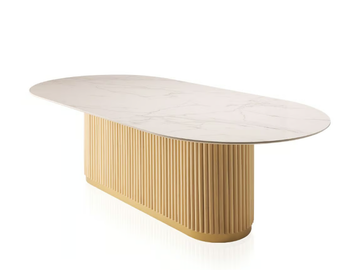 IKARO WOOD BI - Oval wooden dining table by Vela Arredamenti