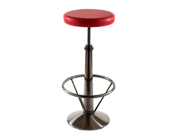 INFINITY - Leather barstool height-adjustable by Vela Arredamenti