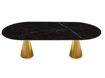 JAR - Oval steel table by Vela Arredamenti