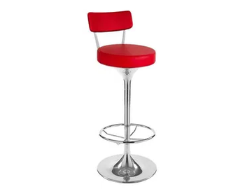 KEPLER-1 - High aluminium stool with footrest by Vela Arredamenti