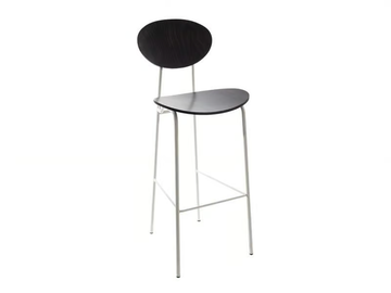 MAGIC - High wooden stool with back by Vela Arredamenti