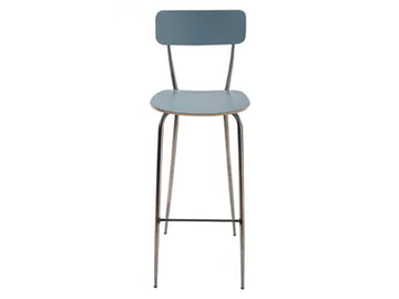 OLIVIA - Wooden barstool with back by Vela Arredamenti