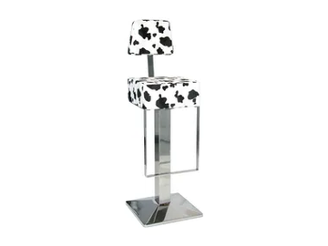 SG019 - Upholstered Eco-leather stool with back by Vela Arredamenti