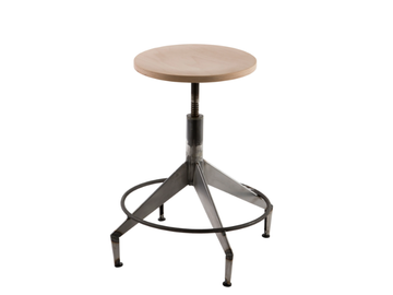 SHUTTLE - Wooden barstool height-adjustable by Vela Arredamenti