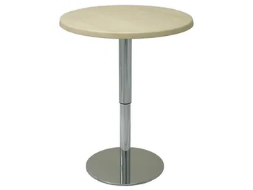 SLIM-40-INOX-TEL - Height-adjustable round stainless steel table by Vela Arredamenti