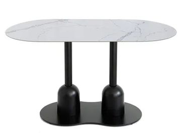 TYPHA 2 - Oval marble table by Vela Arredamenti