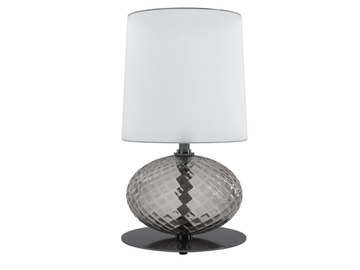 ABAT-JOUR - Blown glass table lamp with fabric lampshade by VENINI