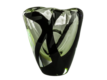 BLACK BELT OTTO - Blown glass vase by VENINI