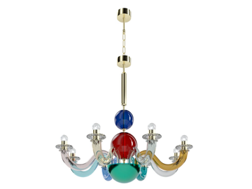 GIO PONTI 99.80 - Handmade blown glass chandelier by VENINI