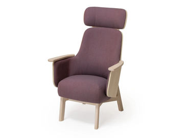 BAHÍA - Beech armchair with headrest by Vergés