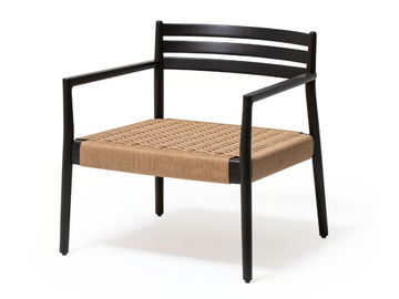 BOGART - Solid wood easy chair with armrests by Vergés