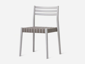 BOGART - Stackable wooden chair with elastic textile seat by Vergés