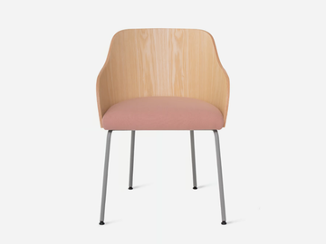 CISTELL CURVE - Ash chair with metal legs by Vergés
