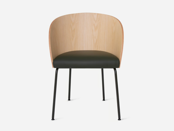 CISTELL ORIGINAL - Ash chair with metal armrests and legs by Vergés