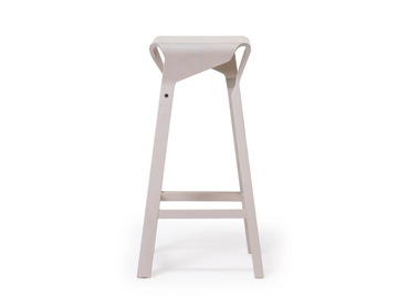 NAOSHIMA - High wooden stool with footrest by Vergés
