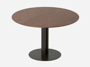 SANDWICH - Round walnut table by Vergés
