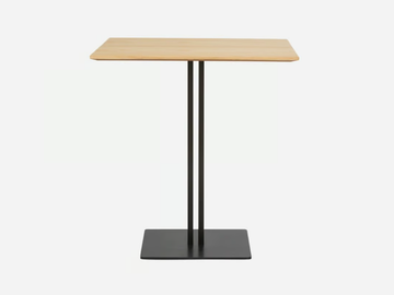 SANDWICH - Square table with ash top and steel base by Vergés