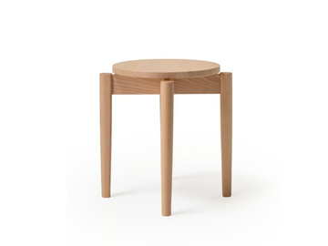 SELVA - Stackable beech stool by Vergés