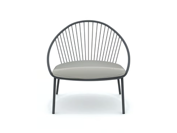 ARIA - Metal garden armchair with armrests by Vermobil
