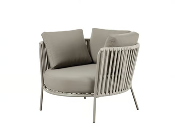 DAISY ROPE - Fabric garden armchair with armrests by Vermobil